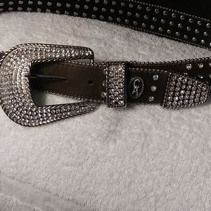CHRISTINE ALEXANDER BROWN/ RHINESTONE BELT- Size M
